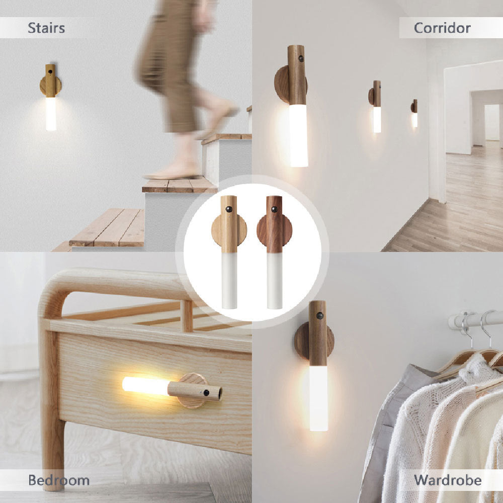 Bois Magnétique USB LED Automatique – Lampe Murale à Détection PIR