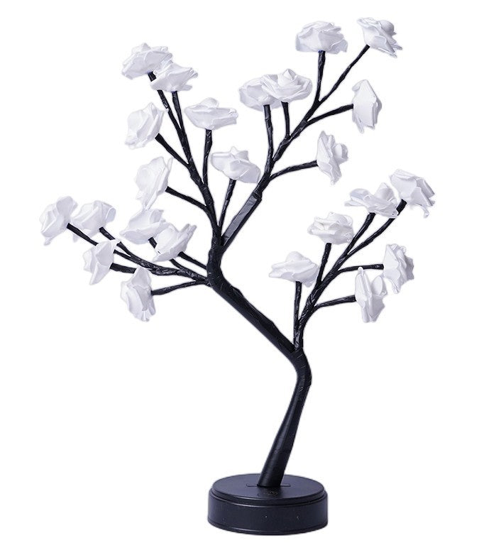 Table Lamp Flower Tree Rose Lamps Fairy Desk Night Lights USB 