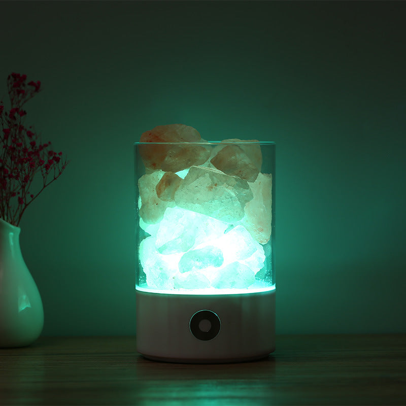 Lumière cristalline USB – Lampe LED en Cristal de Sel Himalayen
