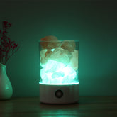 Lumière cristalline USB – Lampe LED en Cristal de Sel Himalayen
