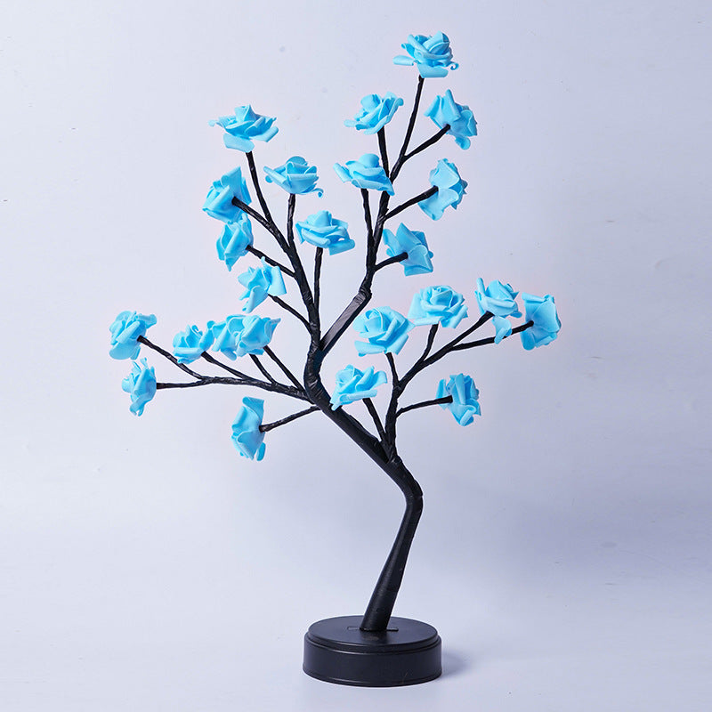 Table Lamp Flower Tree Rose Lamps Fairy Desk Night Lights USB 