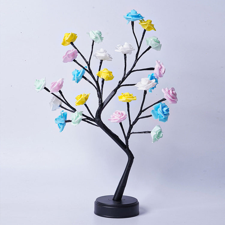 Table Lamp Flower Tree Rose Lamps Fairy Desk Night Lights USB 