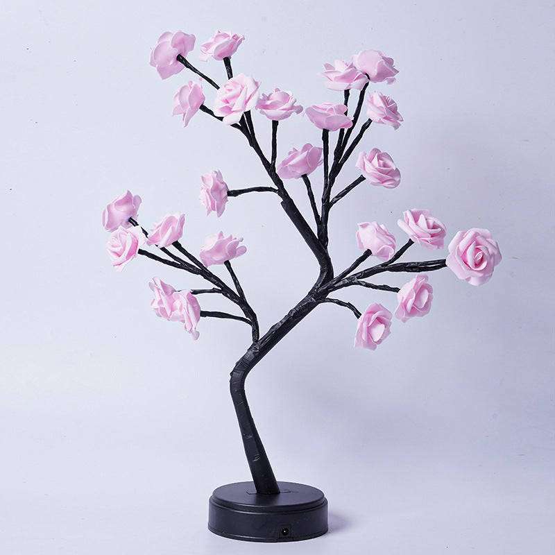 Table Lamp Flower Tree Rose Lamps Fairy Desk Night Lights USB 