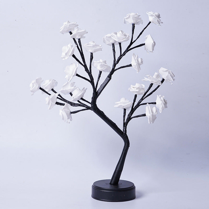 Table Lamp Flower Tree Rose Lamps Fairy Desk Night Lights USB 