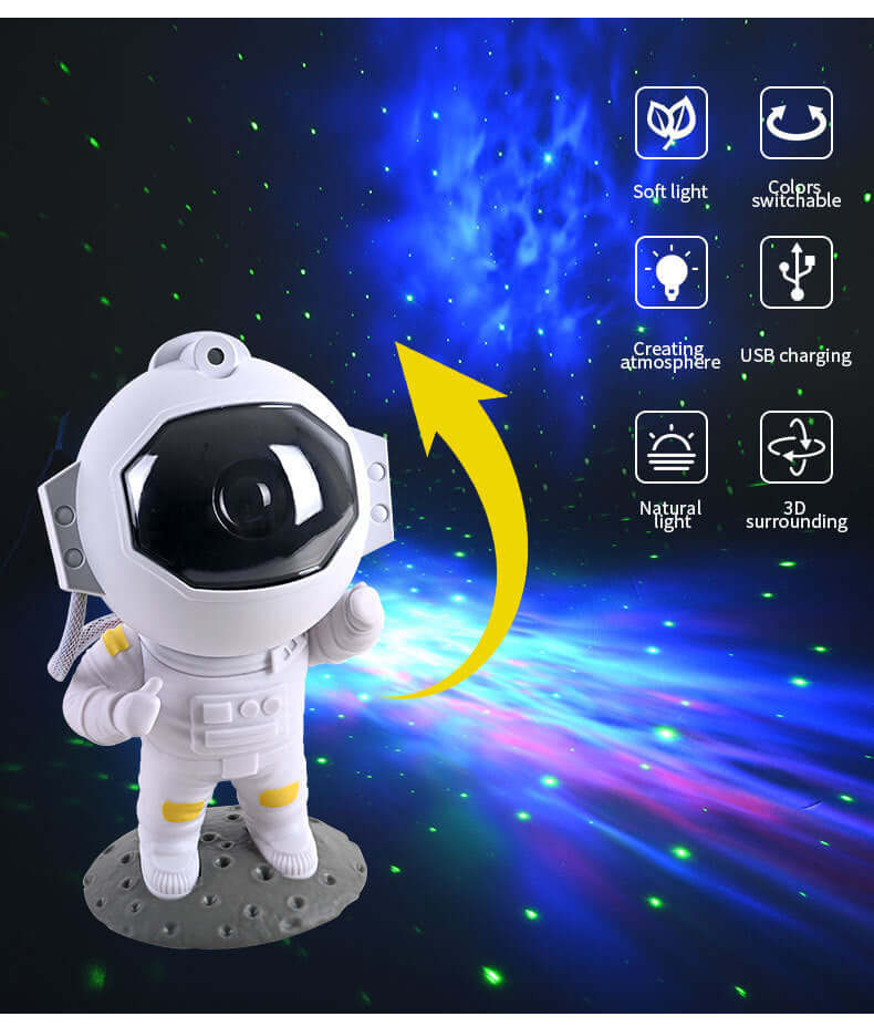 Lampe de projecteur Galaxy Star – Night Light astronaute