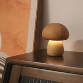 Veilleuse LED champignon en bois–Wooden Mushroom LED Night Light 